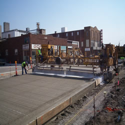 DCC performing the demolition of the Monticello IGA 