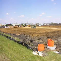 DCC performing the demolition of the Monticello IGA 